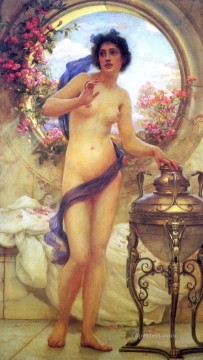  Ernest Lienzo - realismo belleza chica desnuda Ernest Normand Victorian